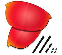 Saucer Premium Replacement Lenses & Rubber Kits for Oakley Half Jacket Sunglasses High Defense - Fire Red Polarized