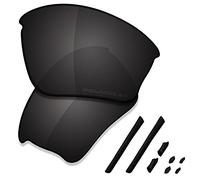 Saucer Premium Replacement Lenses & Rubber Kits for Oakley Half Jacket XLJ Sunglasses High Defense - Carbon Black Polarized