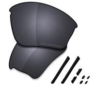 Saucer Premium Replacement Lenses & Rubber Kits for Oakley Half Jacket XLJ Sunglasses High Definition - Shield Black Polarized