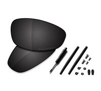 Saucer Premium Replacement Lenses & Rubber Kits for Oakley Juliet Sunglasses High Defense - Carbon Black Polarized