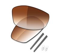 Saucer Premium Replacement Lenses & Rubber Kits for Oakley New Whisker OO4141 Sunglasses High Defense - Brown Gradient Tint Non Polarized