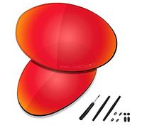 Saucer Premium Replacement Lenses & Rubber Kits for Oakley Romeo 1 Sunglasses High Defense - Fire Red Polarized