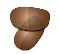 Saucer Premium Replacement Lenses & Rubber Kits for Oakley Square Wire 2.0 Sunglasses High Defense - Amber Brown Polarized