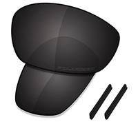 Saucer Premium Replacement Lenses & Rubber Kits for Oakley Straight Jacket 2007 Sunglasses High Defense - Carbon Black Polarized