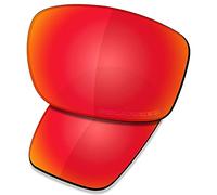 Saucer Premium Replacement Lenses & Rubber Kits for Oakley Valve New 2014 OO9236 Sunglasses High Definition - Fire Red Polarized