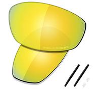 Saucer Premium Replacement Lenses & Rubber Kits for Oakley Whisker Sunglasses High Definition - 24K Gold Polarized