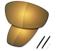 Saucer Premium Replacement Lenses & Rubber Kits for Oakley Whisker Sunglasses High Definition - Bronze Gold Polarized