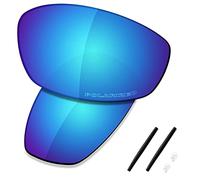 Saucer Premium Replacement Lenses & Rubber Kits for Oakley Whisker Sunglasses High Definition - Glacier Blue Polarized