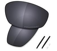 Saucer Premium Replacement Lenses & Rubber Kits for Oakley Whisker Sunglasses High Definition - Shield Black Polarized