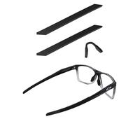Saucer Replacement Nose Pieces Pads & Earsocks Temple Sleeve Rubber Kit for Oakley Activate OX8173 | Activate Asian Fit OX8169F Glass - Black