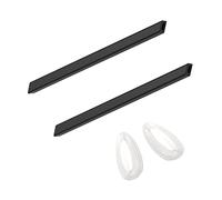 Saucer Replacement Nose Pieces Pads & Earsocks Temple Sleeve Rubber Kit for Oakley Gauge 6 OO6038 | Gauge 8 M | L OO4124 Sunglass - Black