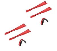 SAUCER Replacement Nose Pieces Pads & Earsocks Temple Sleeve Rubber Kit for Oakley M2 Frame OO9212 | M2 Frame XL OO9343 Sunglass - Red + Red