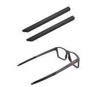 Saucer Replacement Rubber Earsocks Temple Sleeve for Oakley Squared OX8143 | Chamfer MNP OX8089 Glass - Black