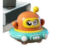 Saucer Toy,Cartoon Space Saucer Pull Back Toy - Change Face Educational Games for Kids Boys Toddler Preschool Birthday Yard Bedroom Floor Playground Patio Backyard