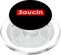 Saucin Bold Modern Slang Meme Funny Fashion Streetwear Sauce PopSockets PopGrip for MagSafe