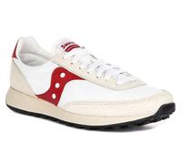 Saucony 80 Full Length Eva Midsole Lace Up Womens Trainer In Red White UK 3 - 11