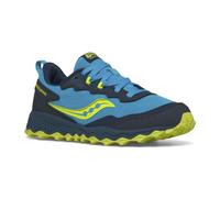 Saucony Boys Boy's Juniors Peregrine 15 Running Shoe in Navy Yellow - Size UK 5