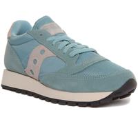 Saucony Jazz Original Womens Lace up Mesh Trainer In Light Blue Size UK 3 - 8