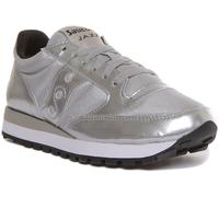 Saucony Jazz Original Womens Lace up Trainer Metalic Silver Size UK 3 - 8