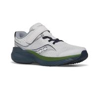 Saucony Kinvara 14 A/C Unisex Running Shoes, Grey / Blue / Green, 12.5 Big Kid