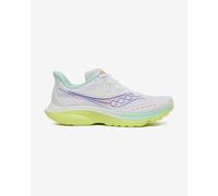 Saucony Kinvara 16 white fluorescent yellow shoes women - 42.5