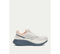 Saucony male Hurricane 24 Trainers - 9 - Beige Mix, Blue Mix,Beige Mix