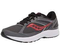 Saucony Men's Cohesion 14 Road Running Shoe, Charcoal/Flame, 9.5