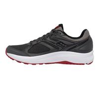 Saucony Men's Cohesion 14 Trail Running Shoe, Charcoal/Red, 8.5