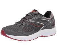 Saucony Men's Cohesion 14 Trail Running Shoe, Charcoal/Red, 8.5