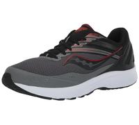Saucony Men's Cohesion 15 Running Shoe, Charcoal/Red, 11.5