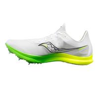 Saucony Endorphin Cheetah Spike Shoes Men - White, Neon Yellow, Size 9.5