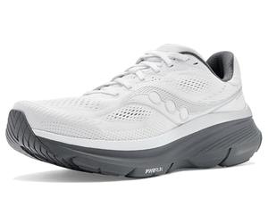 Saucony Men's Guide 19 Sneaker, White/Shadow, 7 Wide