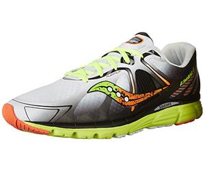 Saucony Men's Kinvara 6 Running Shoe, White/Citron/Orange, 11.5 UK