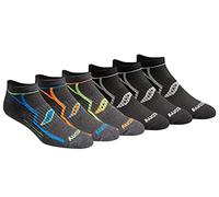 Saucony Mens Multi-pack Bolt Performance Comfort Fit No-show Socks, Gray (6 Pairs), 15-17 Big