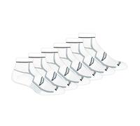 Saucony Men's Multi-Pack Bolt Performance Quarter Socks, White (6 Pairs), XL