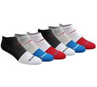 Saucony Men's Multi-Pack Mesh Ventilating Comfort Fit Performance No-Show Socks, Basic Fashion Assorted (6 Pairs), X-Large