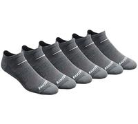 Saucony Men's Multi-Pack Mesh Ventilating Comfort Fit Performance No-Show Socks, Charcoal Heather (6 Pairs), XX-Large