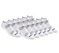 Saucony Men's Multi-Pack Mesh Ventilating Comfort Fit Performance No-Show Socks Running, White (12 Pairs), Shoe Size: 8-12 (Pack of 12)