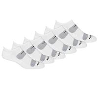 Saucony Men's Multi-Pack Mesh Ventilating Comfort Fit Performance Tab Socks, White (6 Pair), Shoe Size: 8-12