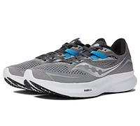 Saucony Men's Ride 15 Running Shoe, Alloy/Topaz, 12