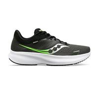 Saucony Men's Ride 16 Sneaker, Umbra/Slime, 7.5