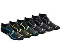 Saucony Men's Rundry Bolt Performance No-Show Socks, Available in M-XXL (6, 12, 18 Running, Black (6 Pairs), X-Large (Pack of 6)
