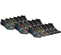 Saucony Men's Rundry Bolt Performance No-Show Socks, Available in M-XXL (6, 12, Running, Grey (18 Pairs), Large (Pack of 18)