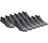 Saucony Men's RunDry Mesh Ventilating Comfort Fit Performance 6, 12, 18 Pairs No-Show Socks, M-XXL, Charcoal Heather (12 Pairs), Large