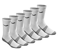 Saucony Men's Multi-Pack Mesh Ventilating Comfort Fit Performance Crew Socks Running, White Grey Foot (6 Pairs), Large (Pack of 6)