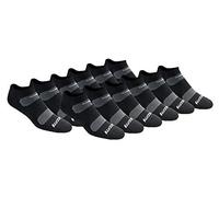 Saucony Men's Rundry Mesh Ventilating Comfort Fit Performance No-Show Socks, Available in M-XXL (6, 18, Black Basic (12 Pairs), Medium (Pack of 6)