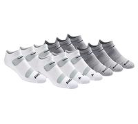 Saucony Men's Rundry Mesh Ventilating Comfort Fit Performance No-Show Socks, Available in M-XXL (6, 18, Grey Fashion (12 Pairs), Large (Pack of 12)