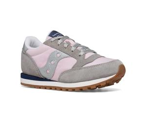 Saucony Originals Jazz Original Sneaker, Blush/Grey/Silver, 4 UK