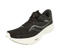 Saucony Mens Ride 15 Running Shoes in Black-White Mesh - Size UK 8