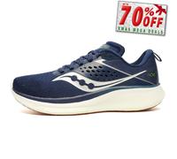Saucony Ride 17 Men's Running Shoes Men's | Running Trainers | Navy / Silver | UK Size 7